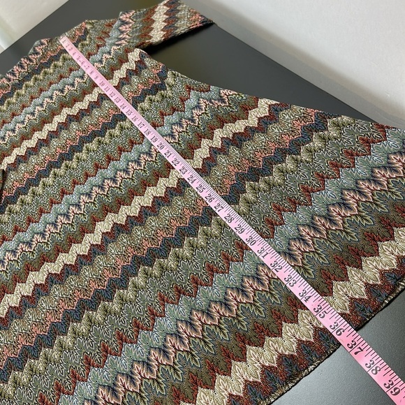 Catherine Malandrino Multi Colored Knit Shift Dress Size 4 Stretch Metallic - Picture 11 of 12